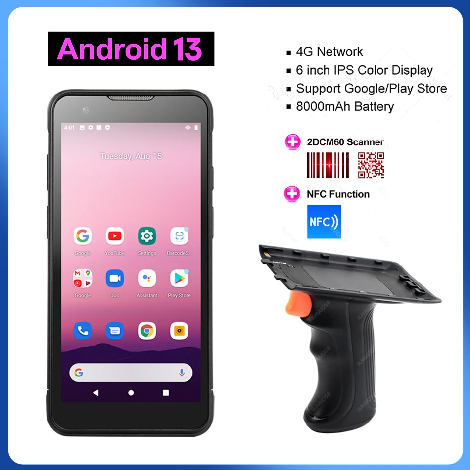 Android 13 Rugged PDA mit 1D/2D Barcode Scanner: Der perfekte CC Scanner für Lager und Logistik