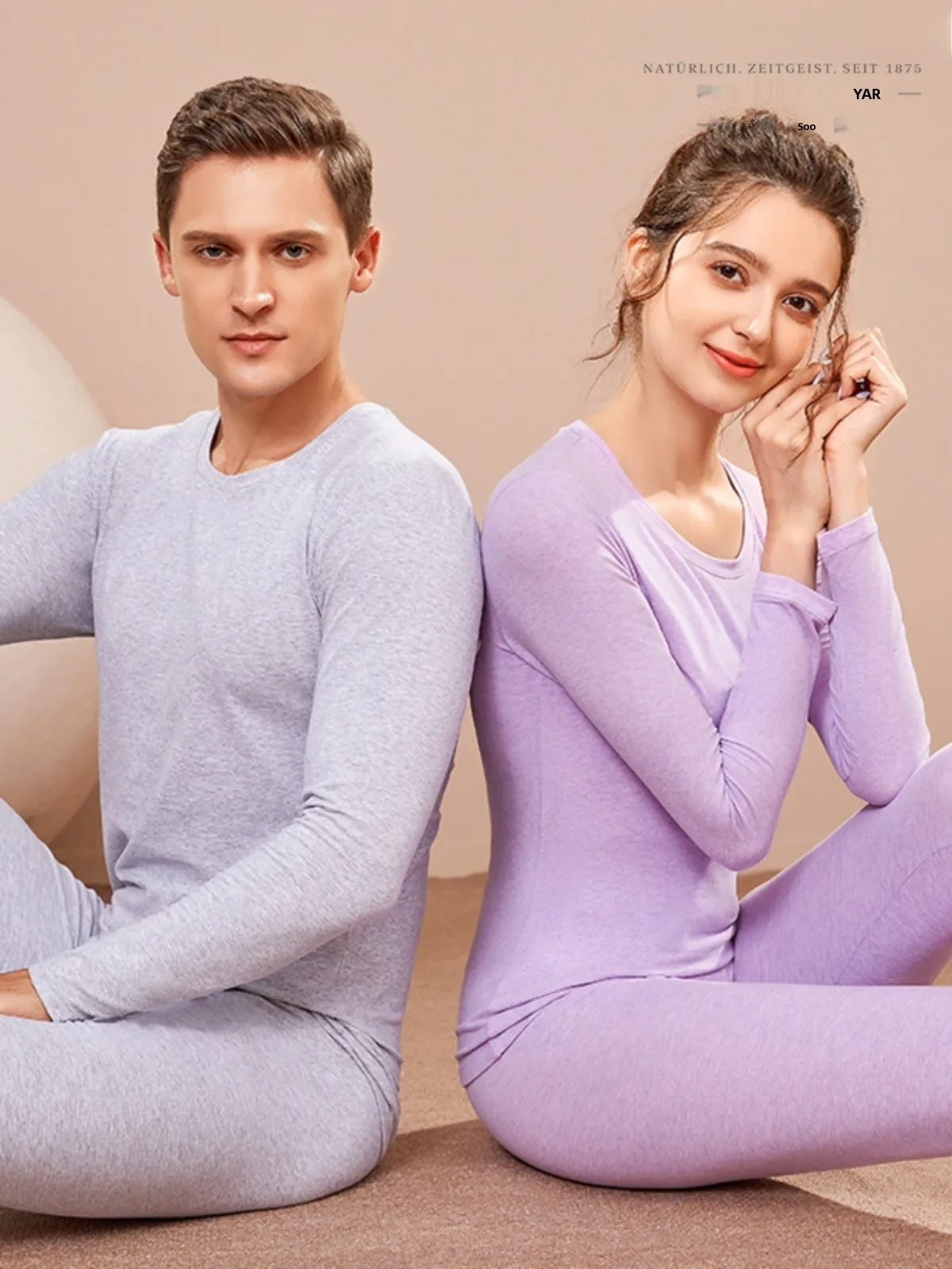 thiened-warm-underwear-set-for-couples-round-ne-double-sided-brued-pure-cotton-home-clothes-men-women-long-sve