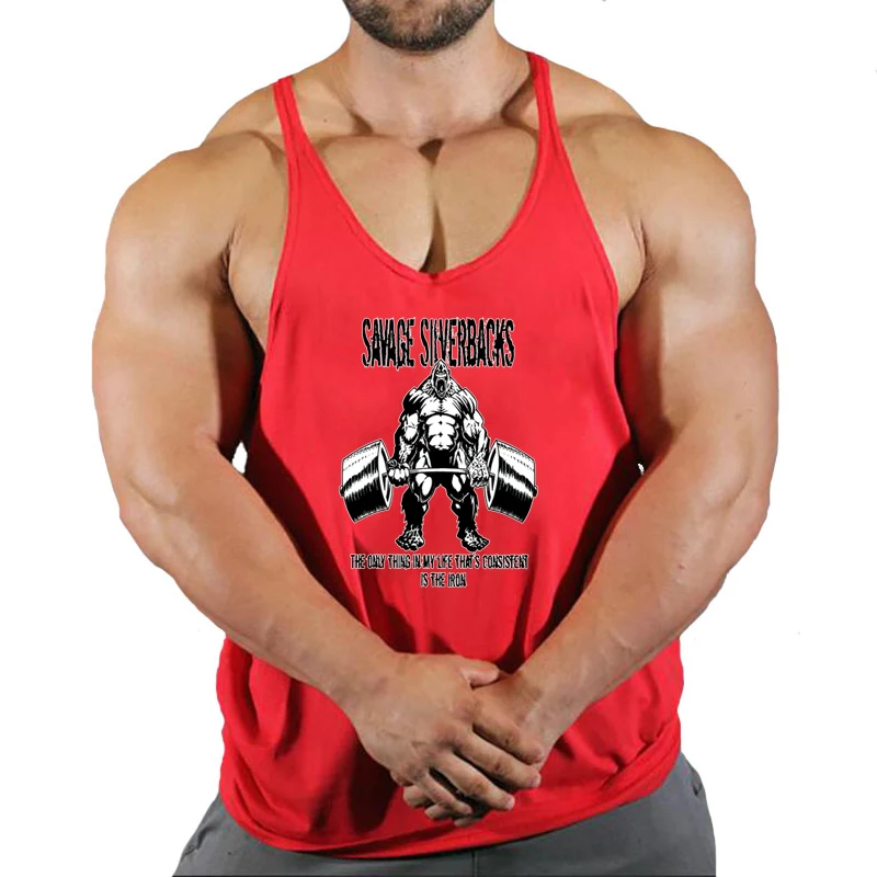 Muscle Mens Bodybuilding Stringer Tank Top gym Clothing Y back Fitness sleeveless vest shirt Weightlifting singlets