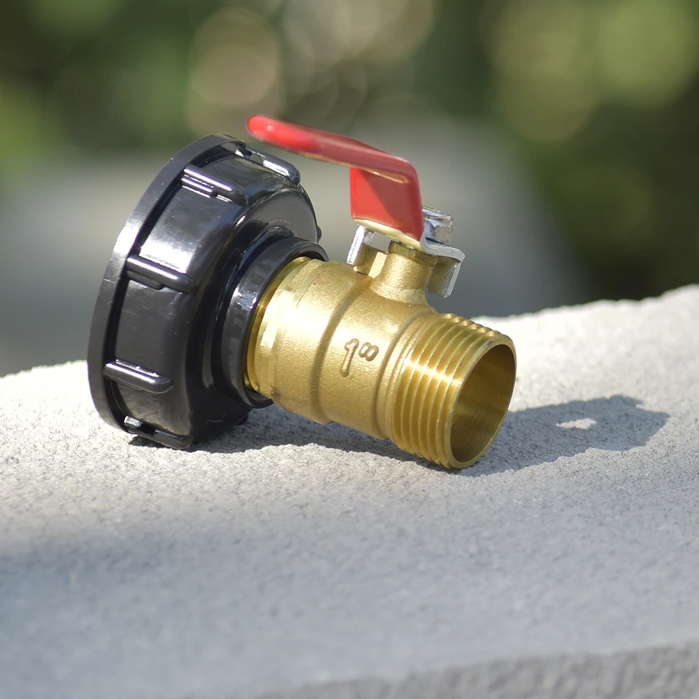 1Pc 1000 Liter IBC Tank Adapter Valve S60 to 1/2