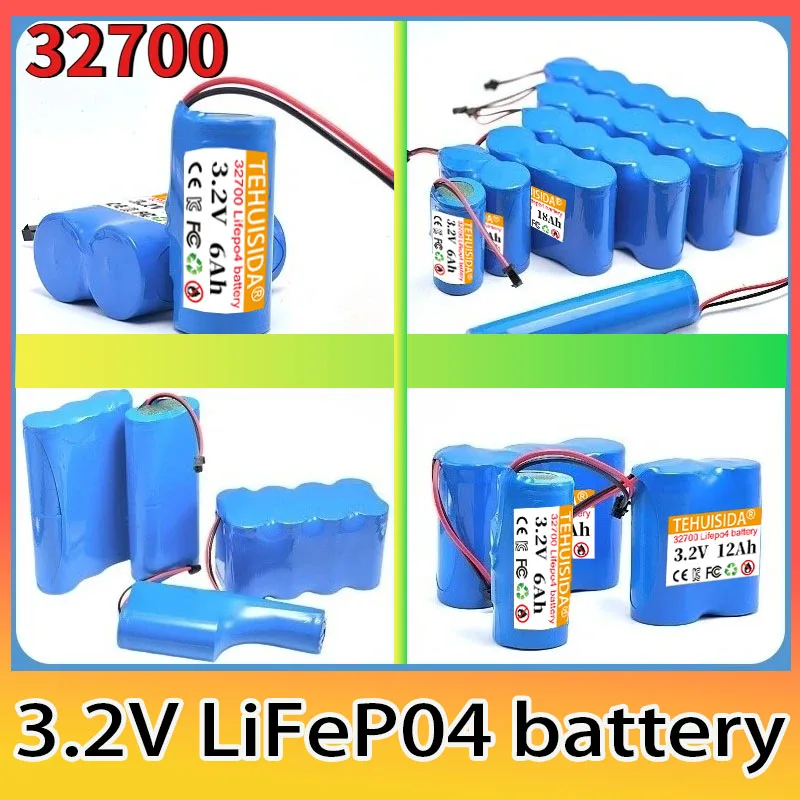3.2V 30000mAh New 32700 LiFePO4 Battery Pack Lithium Iron Phosphate Battery for Solar Street Lights Outdoor Courtyard Lamp