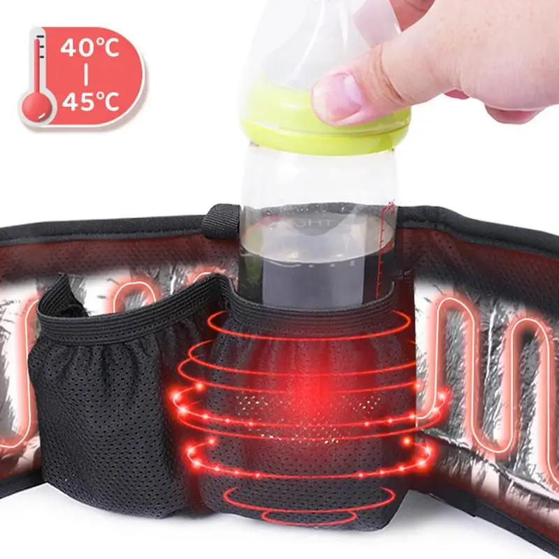 Calentador de botellas termostático portátil con USB, Control inteligente de temperatura, doble botella, protector de calor de leche de viaje