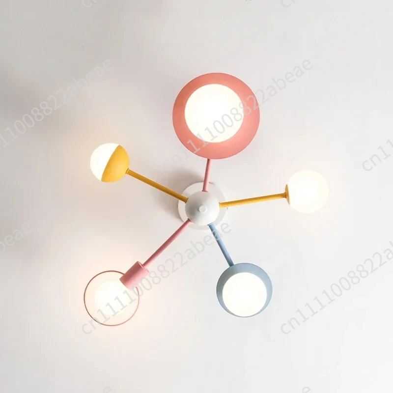 Nordic Chandelier Children Bedroom Glass Lampshade Cartoon LED Child Lamp for Girl Boy Kids Princess Room Kitchen Lighting