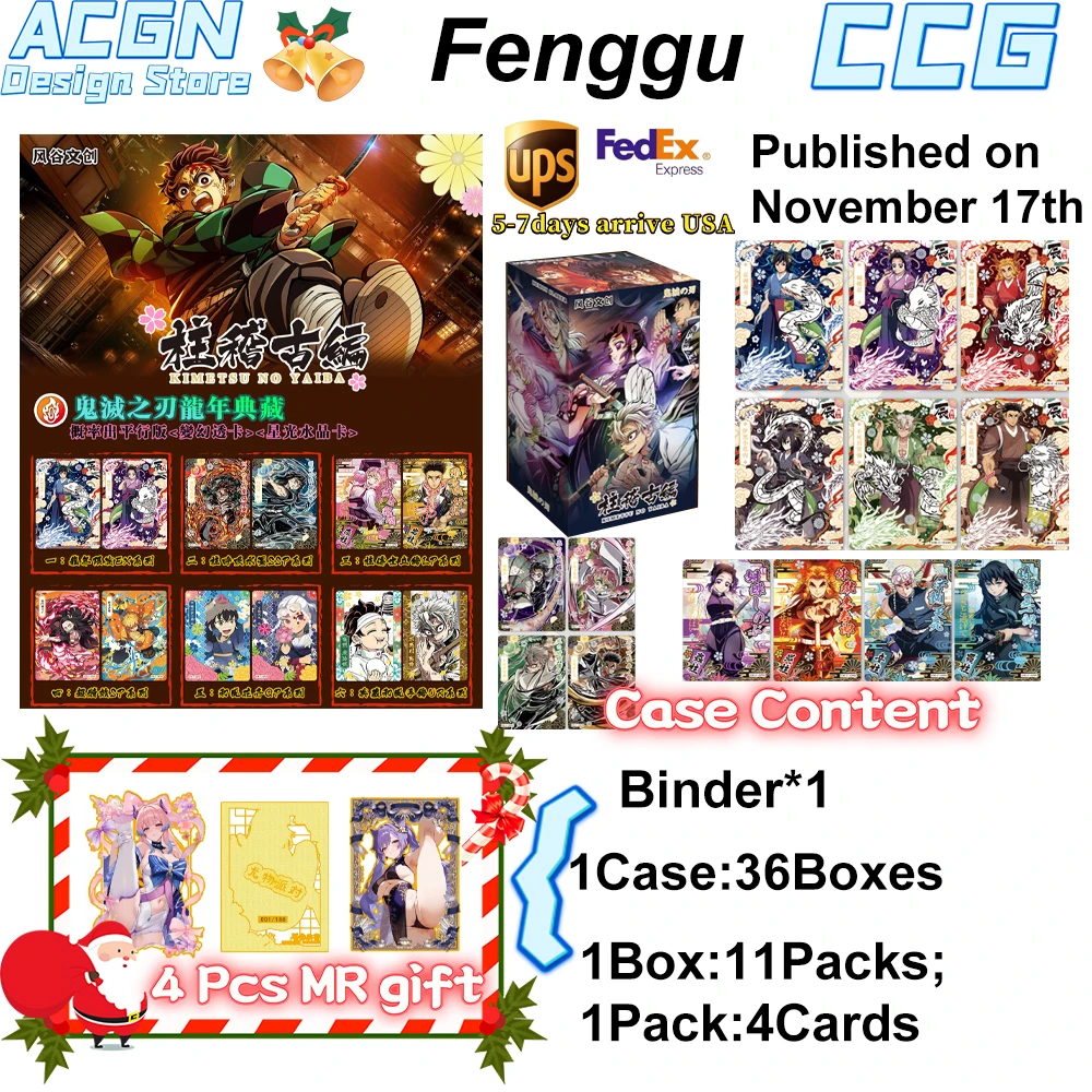 

Оптовая продажа 2025 года, новейшая коллекция «Убийца демонов» — Древняя коллекция материалов Zhuji CCG, коллекционная карта, подарки Waifu