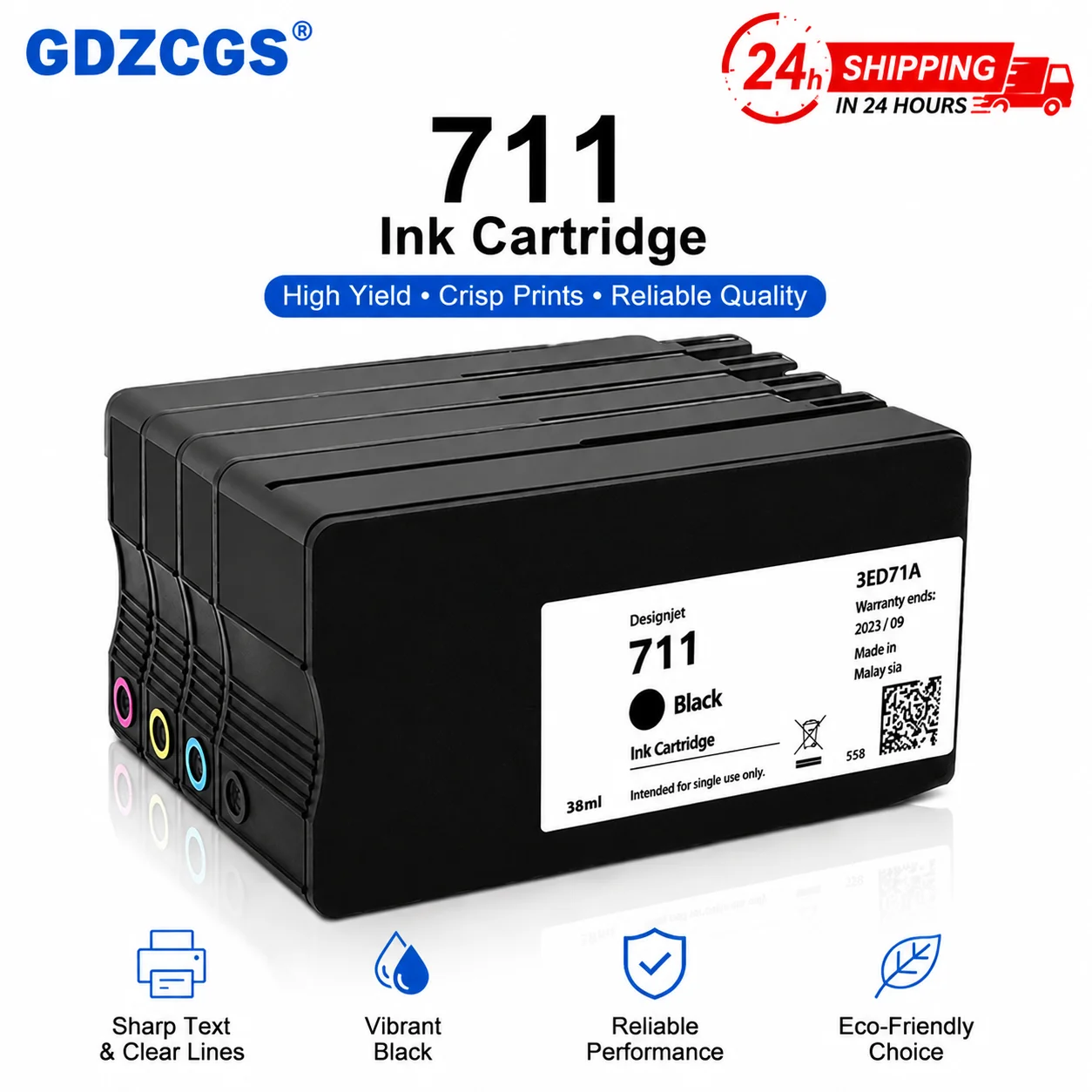 Чернильный картридж HP711 для HP 711XL 711 для принтеров HP Designjet T120 T125 T130 T520 T525 T530 CZ130A CZ131A CZ132A