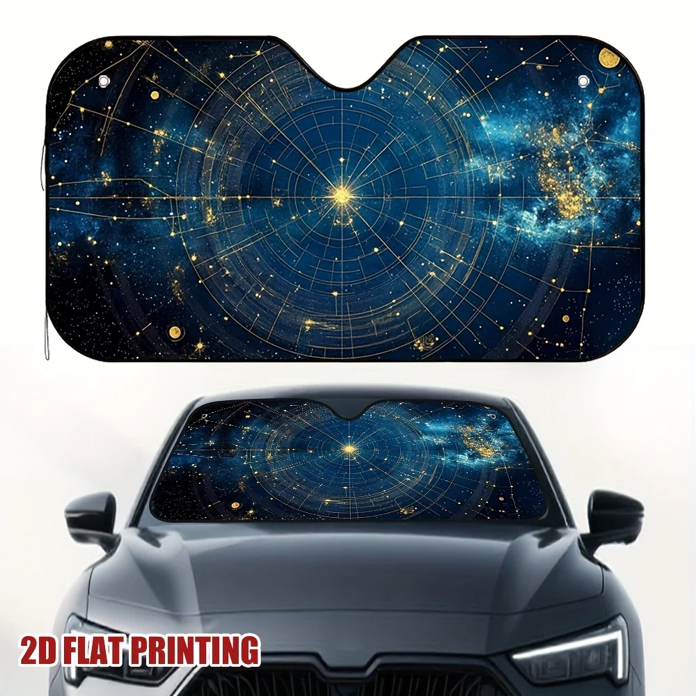 1pc Celestial Star Map Design for Car Sun Visors, Perfect for Urban Drivers, Helps Maintain a Cool Interior And Enhances