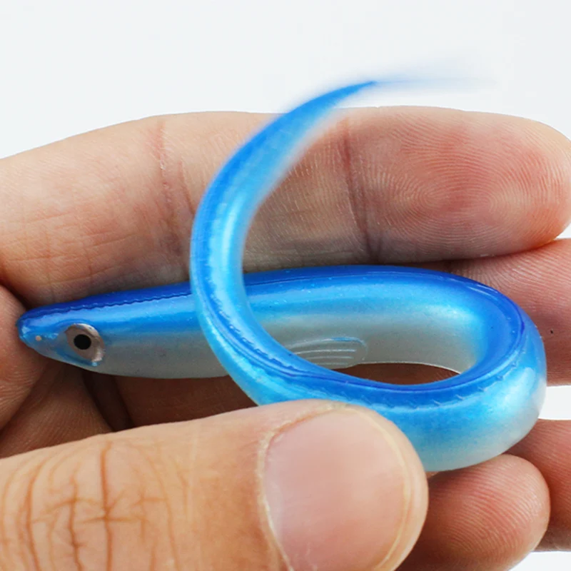 WEIHE 5pcs 14cm 6.3g Soft Fishing Lure Seabass Artificial Bait Electric Eel Shad Eel Needfish Fishing Tackle view 5