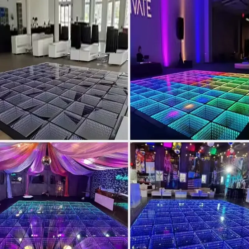 Interactive LED Dance Floor Round Design With LED Light LED Screen Free Interactive Videos for Night Club Events Suppliers