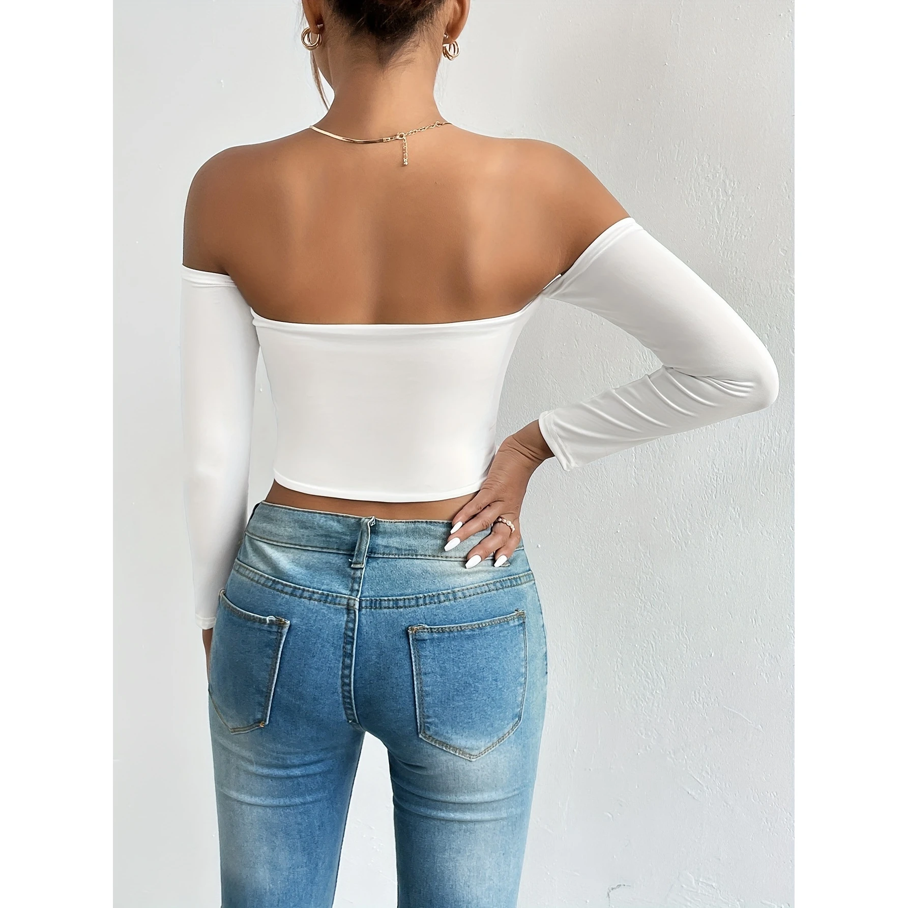 Fashionable Slim Fit Women's Top Sexy Wrap Chest Vest Shoulder Insert Sleeve Summer Trendy Clothing  Color Brand New