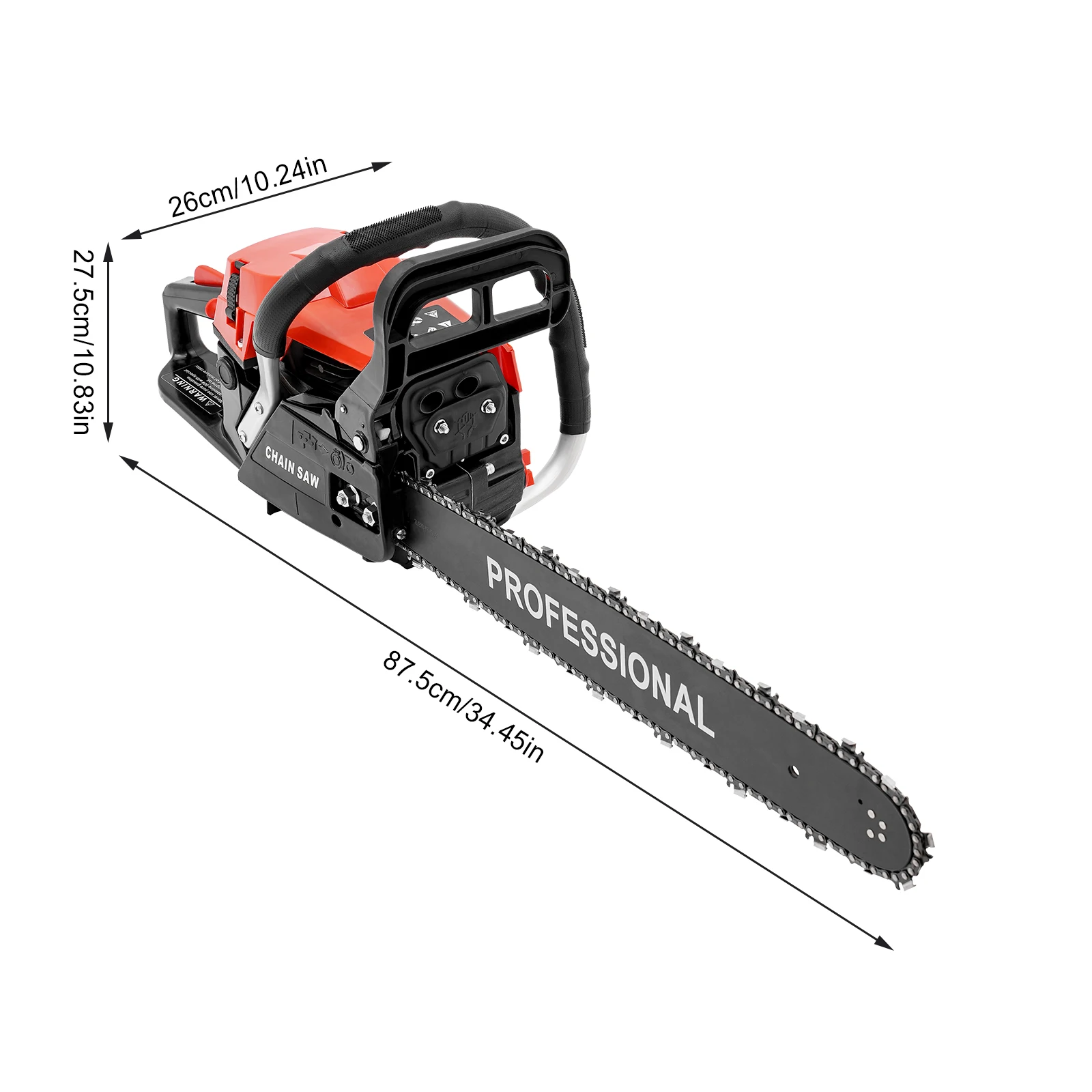 

20 Inch Gasoline Powered Chainsaw 58CC 2-Stroke Chainsaw Handed Cordless Gas Chain Saws For Wood Farm Cutting Use