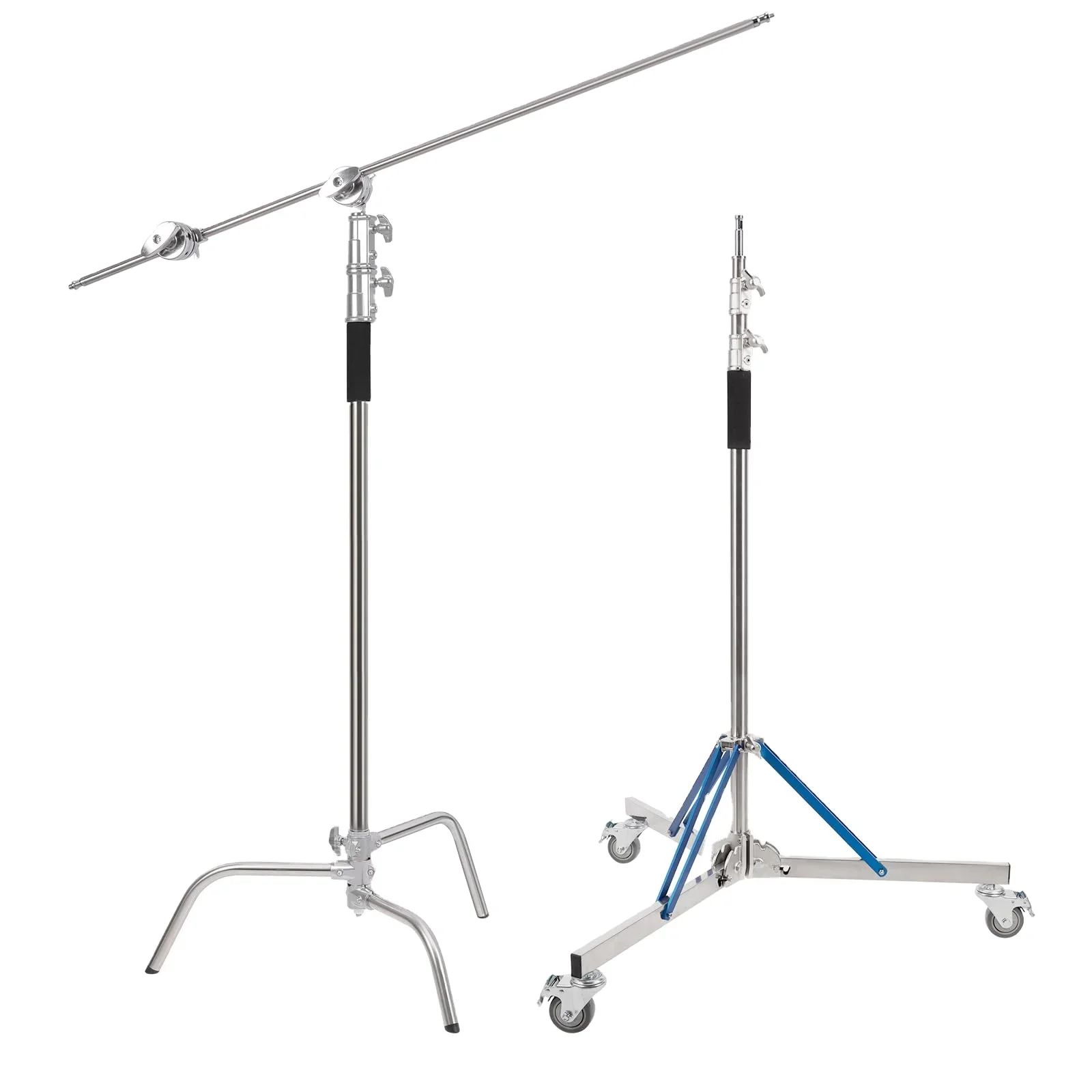 

Factory Wholesale Telescopic Arm Light Stand Caster Studio Photography Equipment With Enhanced Mobility