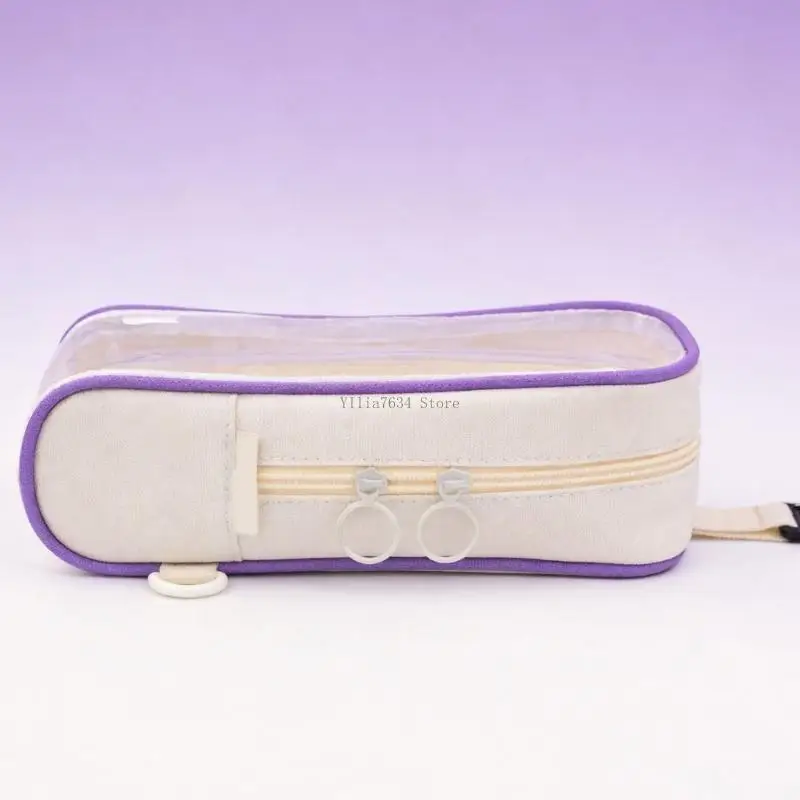  Dustproof Clear Pencil Case Travel Toiletries Organiser For Pens Small Toy Doll