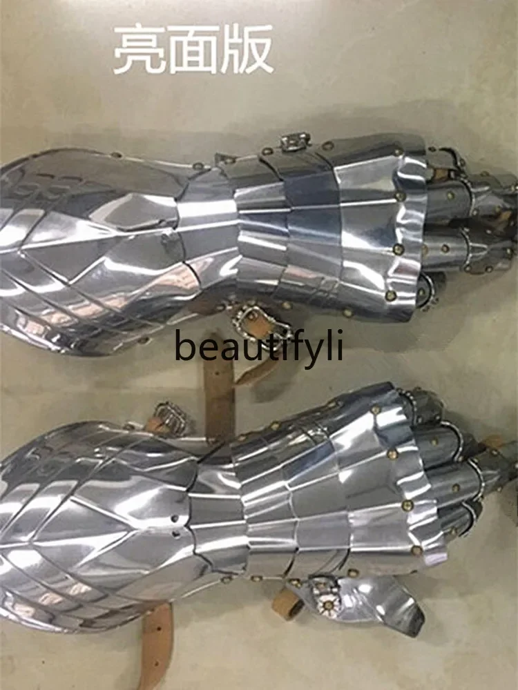 Stainless steel real people can wear medieval gothic hand armor animation COS props knight armor equipment