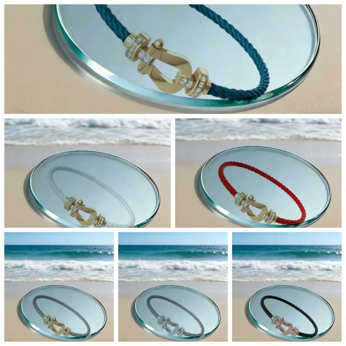 

Нейлоновый трос среднего размера из титановой стали с полузиркониевыми бусинами. Изысканный подарок, подходящий для повседневной носки и праздников, для женщин.