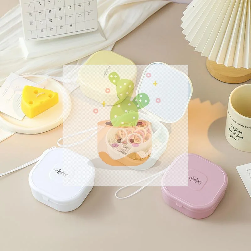 ポータブルコットン収納ボックス イヤリングリングコンパートメントボックス 防水ボックス 綿棒収納ボックス