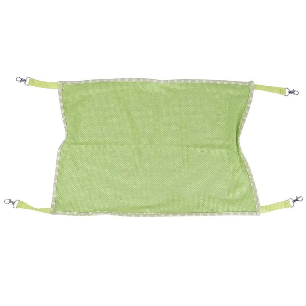 

Cat Hammock Bed Breathable Mesh with Dot Trim Easy Clip Mount for Cage Space Expanding Comfortable