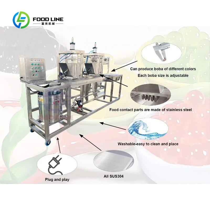Customized New Design Bubble Tea Bursting Boba Popping Bursting Boba Depositing Making Machine Automatically