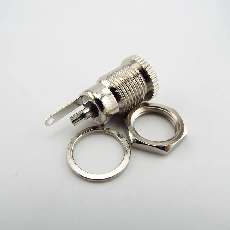 Dc099 Dc Voeding Jack Stopcontact Connector 5.5*2.1 Mm Vrouwelijke Paneel Mount DC-099 Schroefdraad Metalen Oplaadpoort 5.5X2.1 Mm