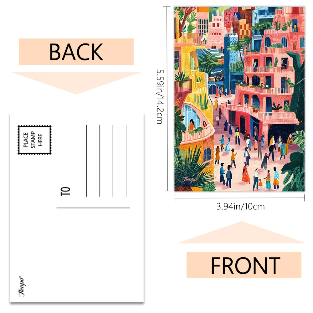 32pcs, watercolor city, postcards, decoration/greeting cards/postcards, high-precision printing, collectible and mailable - view 2