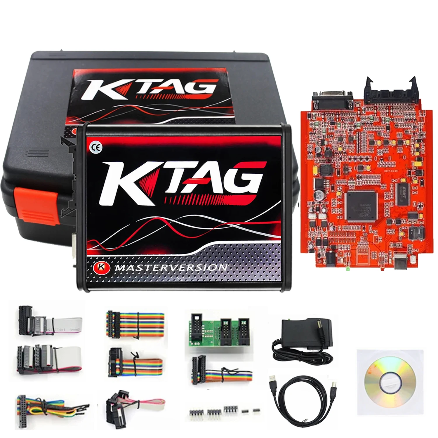 Toolbox/Handbag Kess V2 V5.017 Ktag V7.020 Online EU Red PCB ECU Programmer OBD2 Manager Tuning Kit Unlimited Repair Kit