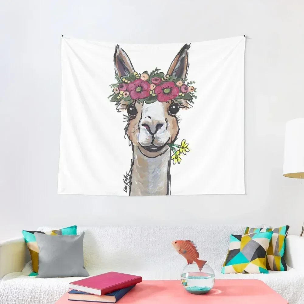 

Alpaca Art, Cute Alpaca Art with flower crown Tapestry Wall Hanging Decor Decoration For Bedroom Tapestry