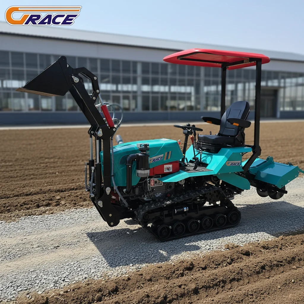 

Customize Power Crawler Tractor With Full Set Attachments For Farming Work