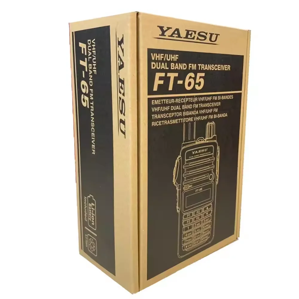 Walkie Talkie Original YAESU FT-65R FT-65, Transceptor de Radio de doble banda VHF UHF FM Walkie-talkie de mano Ricetrasmettitore