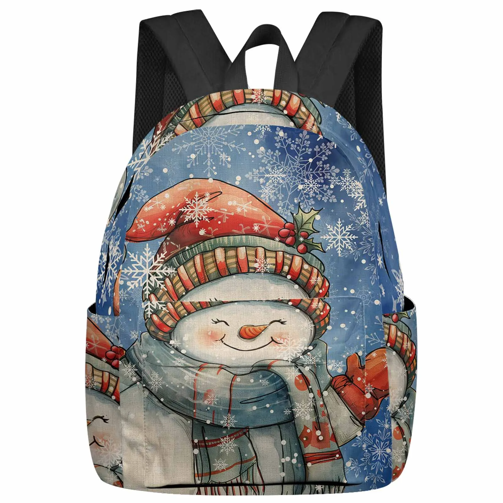 

Christmas Snowman Hand Drawn Large Capacity Backpack Men Laptop Bags High School Teen College Girl Student Mochila