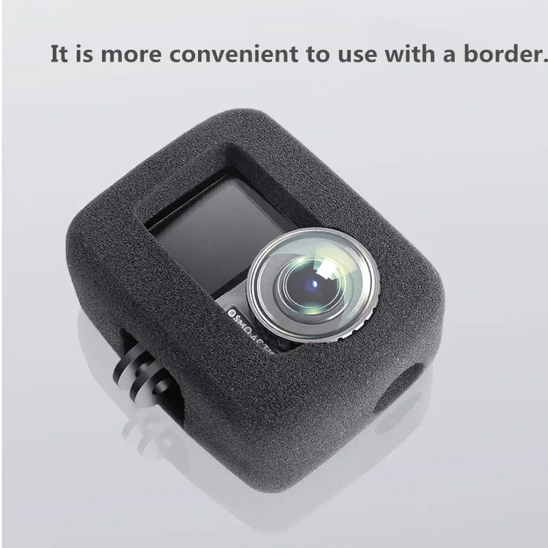 Hohe Dichte Schwamm Schaum Windschutzscheibe Gehäuse Fall Abdeckung Rahmen Windschutzscheibe Shell Für DJI Osmo Action Kamera Zubehör