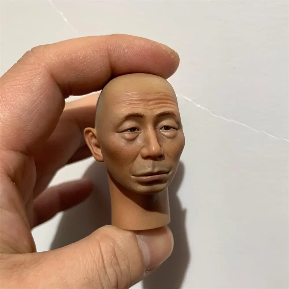 1/6 New Arrival Asia Orient Funny Comic Player Bald Version Male Head Sculpture Carving Fit 12