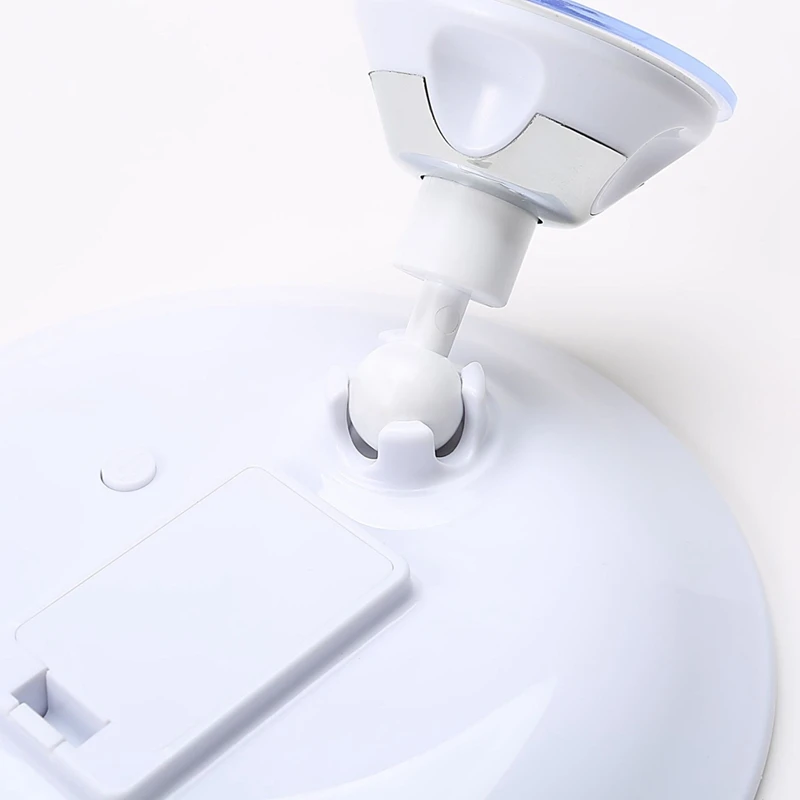 Specchio ingranditore per trucco intelligente 10X Specchio a luce supplementare a LED Ventosa a parete per viaggi in bagno Vanity