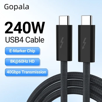 Gopala [USB-IF Certified] 3.3 ft 8K Video 240W Charging 40Gbps USB 4 Cable For Thunderbolt 4, iPhone 15 Pro Max, MacBook