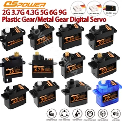 Dspower 2g 3.7g 4.3g 5g 6g 9g Micro Digital Servo Plastic/Metal Gear for F949S K969 K989 K999 Airplane RC Car Helicopter Boat
