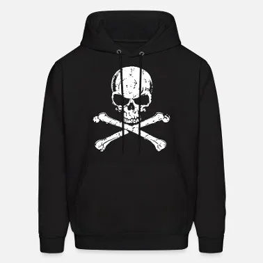 

Punk - Inspired Cotton Hoodie，Featuring The Iconic Skull and Crossbones Graphic，Perfect for Those Who Embrace Rebellious Spirit