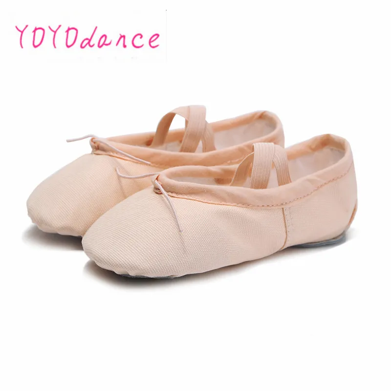 Hot Sale Child Girl Women Soft Split Sole Dance Ballet Shoes Comfortable Fitness Breathable Canvas Practice Gym Slippers