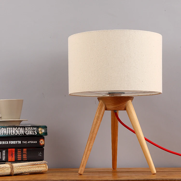 

Wooden table lamp modern industrial style nice look table lamps for home decor hot sale