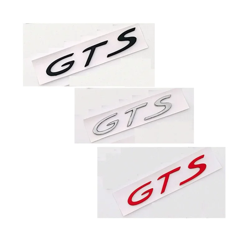 

Chrome Silver Matt Gloss Shiny Black Red Trunk Letters " GTS " Emblems Symbols Car Nameplate