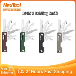 Nextool 10 in 1 Folding Knife EDC Multi Tools Unpack Knife Scissors Screwdriver Folding Outdoor Tools Survive Clip Sharp Cutter