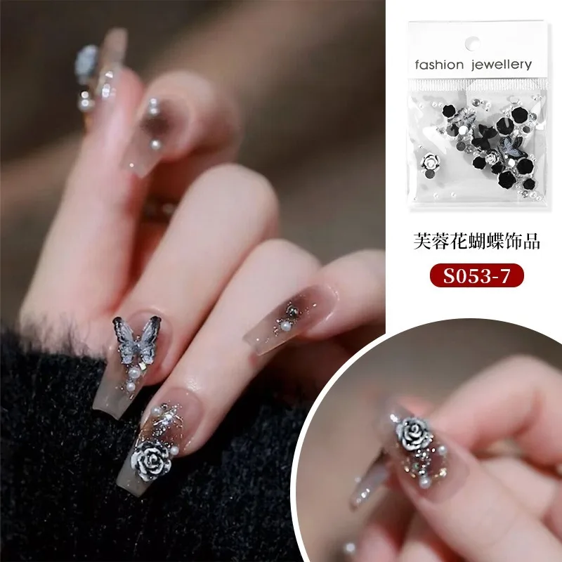 Accessori per la decorazione delle unghie 3D Aurora Flowers Nail Art Charms decorazioni in resina acrilica artigianato fai da te fiori Manicure Design