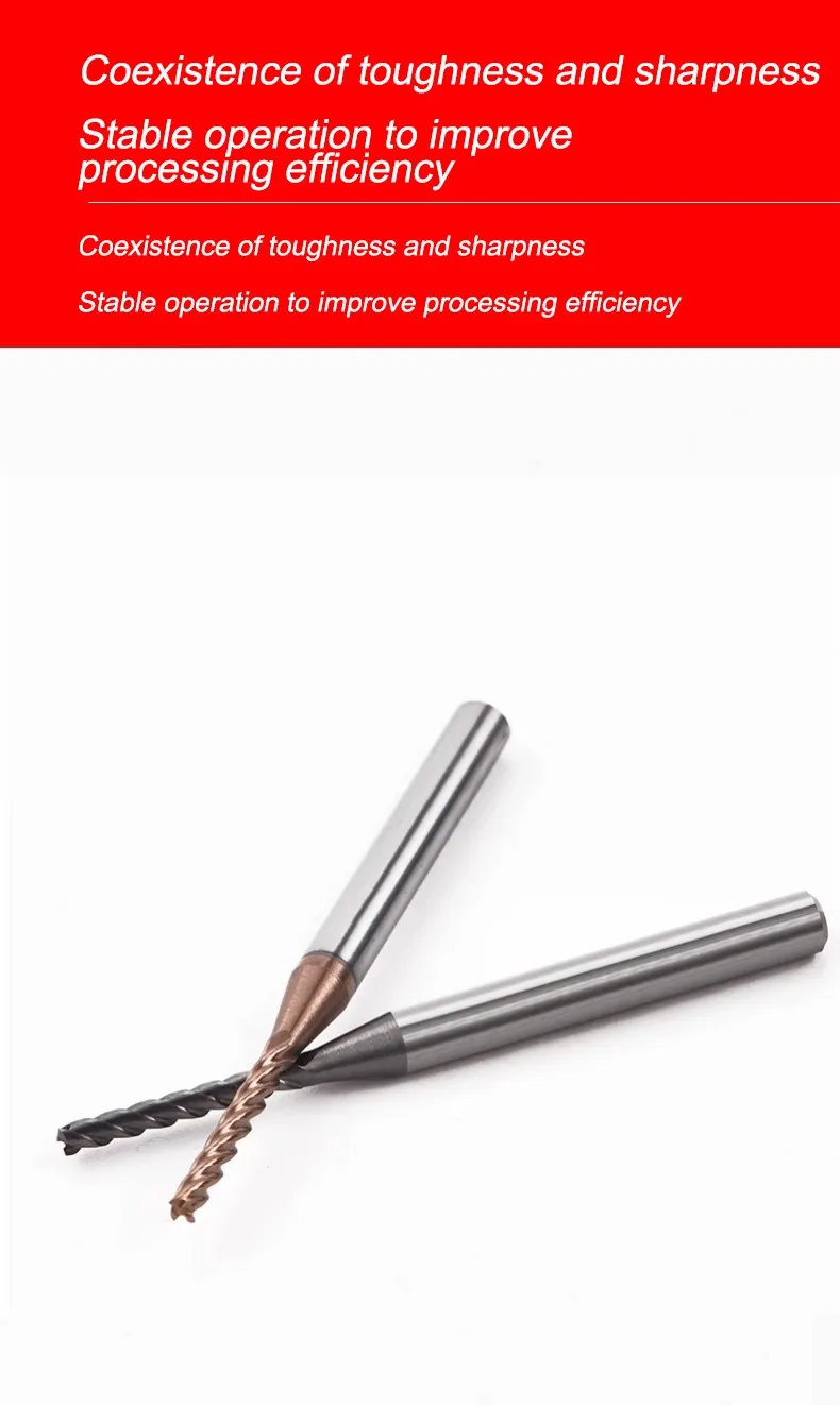 SHAZAM HRC60 Hartmetall-Fräser mit verlängerter Rillenlänge, 1/2/2,5 Klingenlänge 6/8/10/12/15, Werkzeuge für Aluminium/Stahl – Detail 3