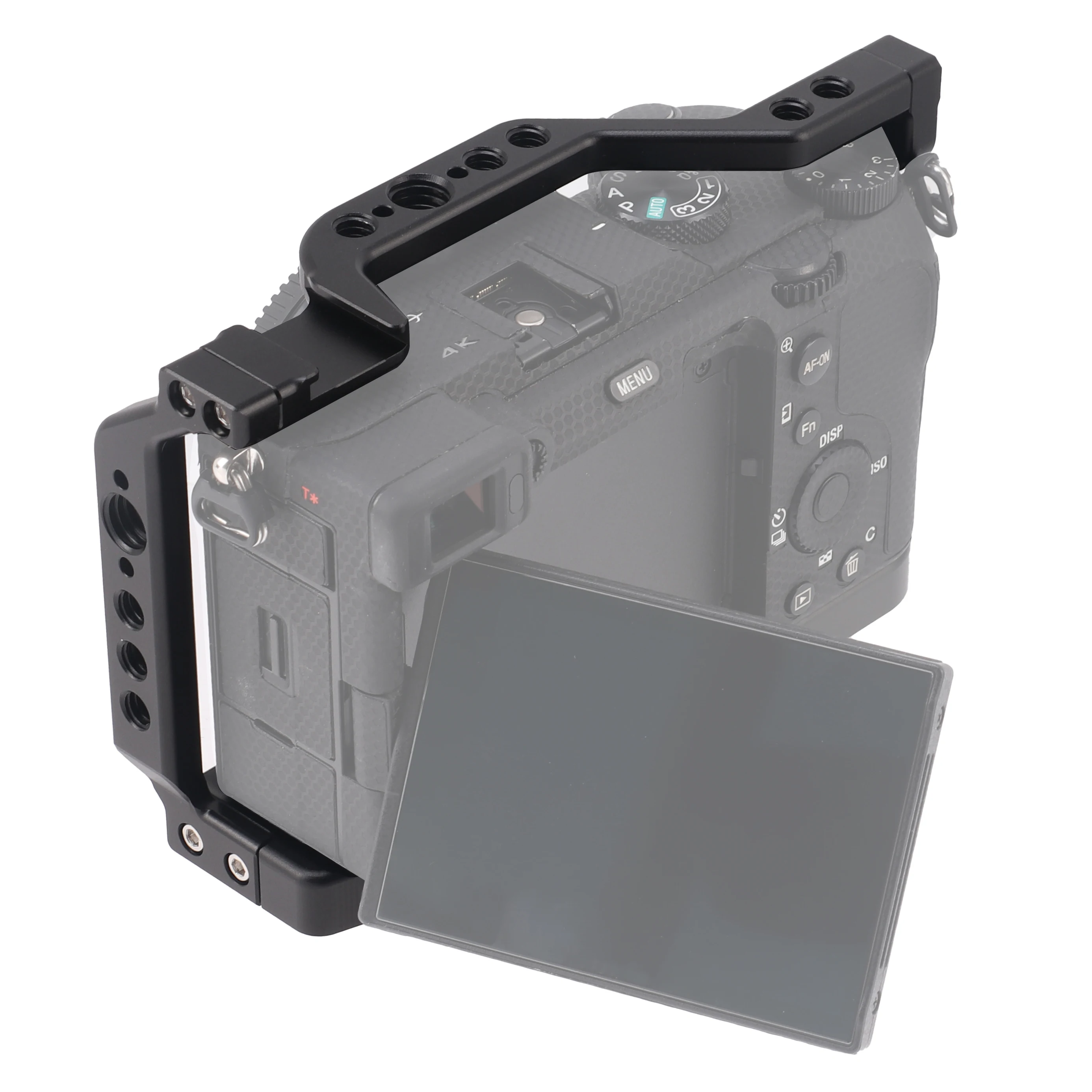 RaidNeo A7C gabbia per fotocamera per Sony Alpha 7C Vlog telaio per fotocamera in lega di alluminio gabbia protettiva Rig con foro ARRI per scarpe fredde
