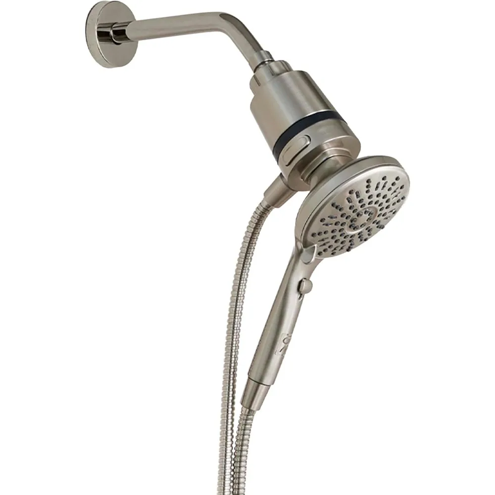 

75-Setting Magnetic Handheld Showerhead with Built-In Filter in Brushed Nickel