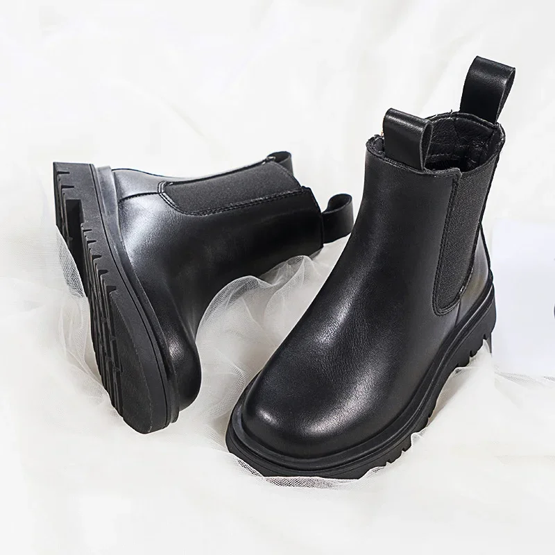 2021 Children Boots Autumn Winter New Children's Army Boots Children's Korean Short Boots British Boots For Kids Girls S