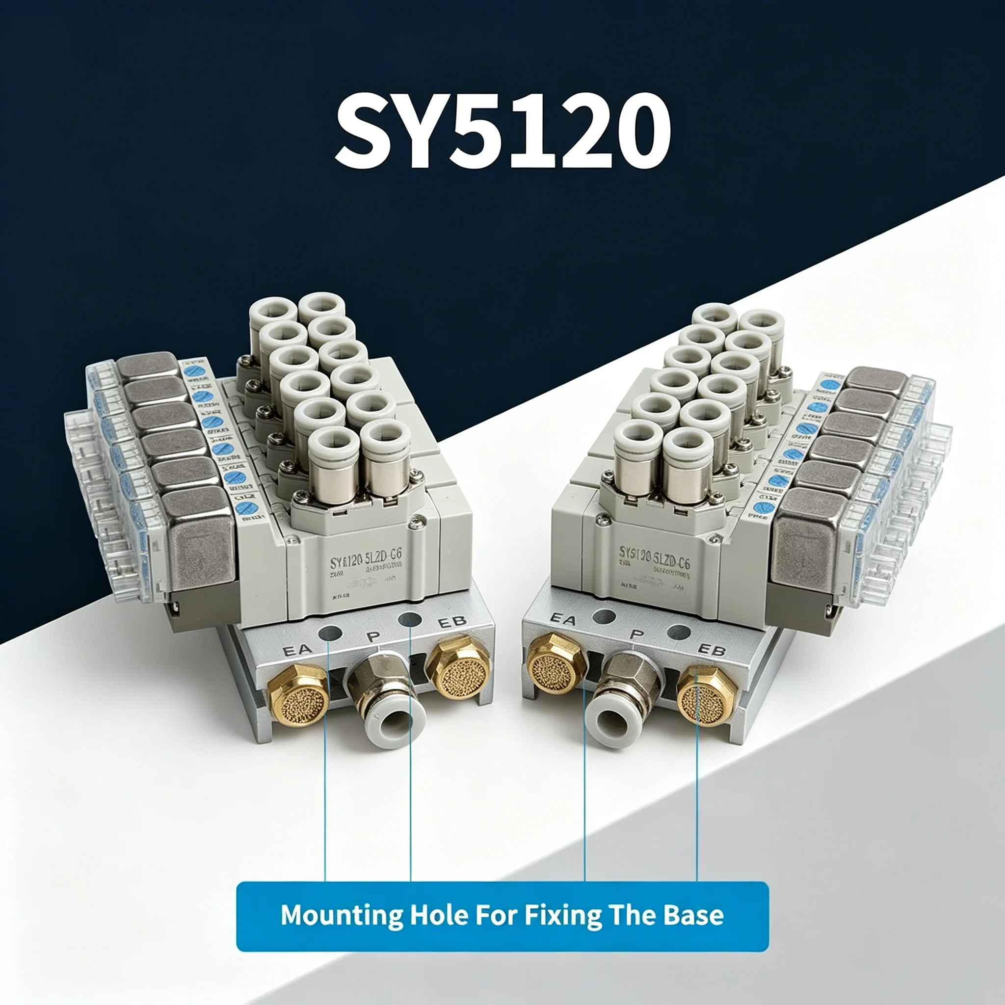 Solenoid Valve SY5120/5220-5LZD-01/C4/C6/M5 24V Manifold SS5y5 Pneumatic Valve Group