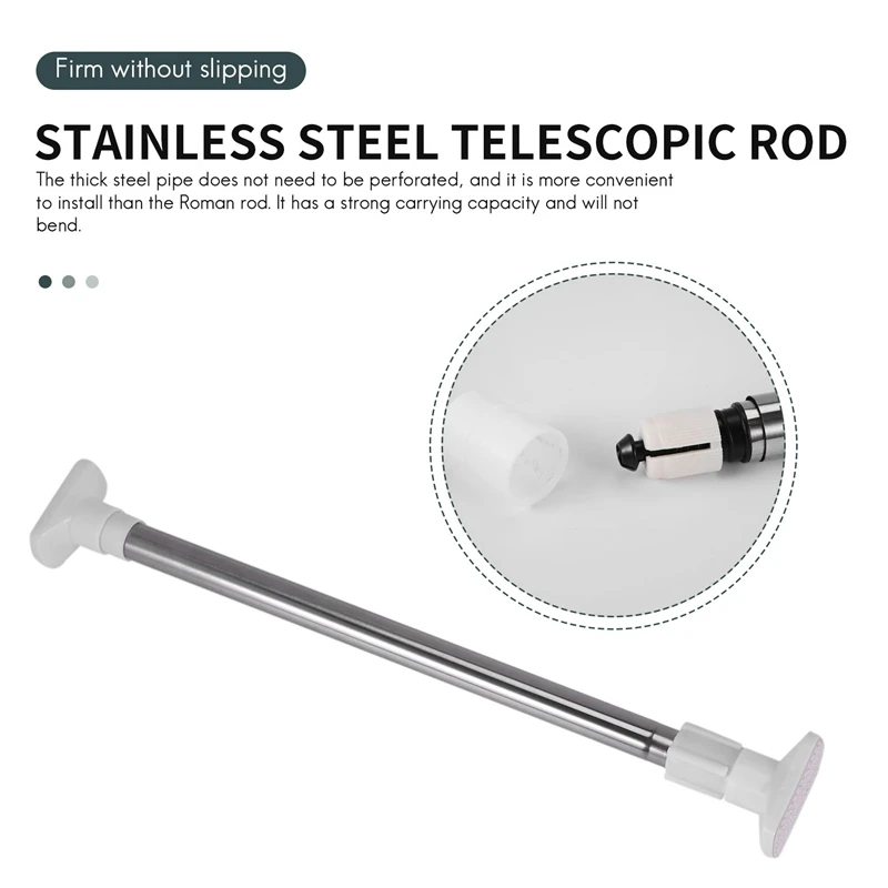 Stainless Steel Telescopic Adjustable Rod Clothes Dryer Stainless Steel Tension Rod Bathroom Rail Can Be Used