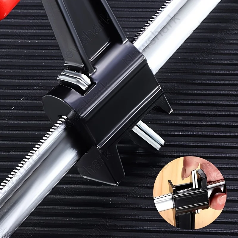 1 Stück/2 Stück 10'' Stahlstangenklemmen-Set, mit 3" Halstiefe, 500 Pfund Lastbegrenzung, Tischklemme F-Klemmen für die Holzbearbeitung – Detail 4