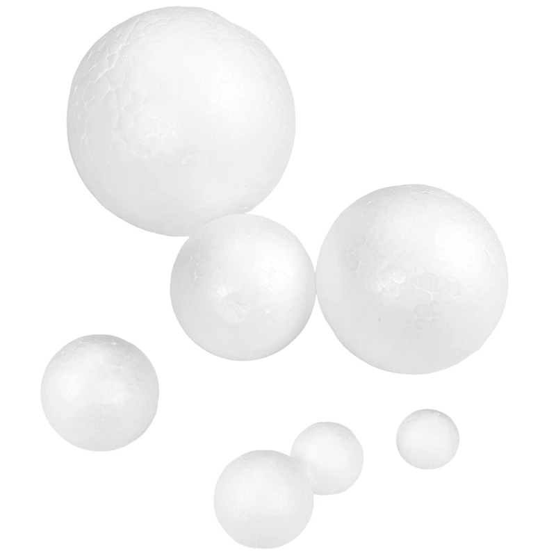 260 Pack Craft Foam Balls, 7 Sizes Including 1-4 Inch, Polystyrene Smooth Round Balls, Foam Balls For Arts And Crafts