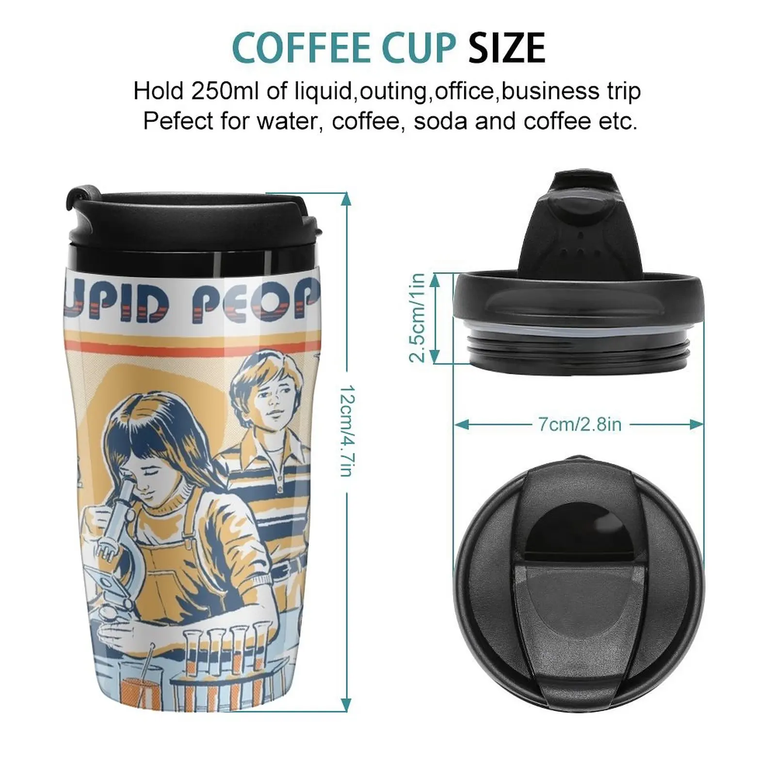 New A Cure For Stupid People Travel Coffee Mug Thermal Cup For Coffee Black Coffee Cup Latte Cup Coffee And Tea