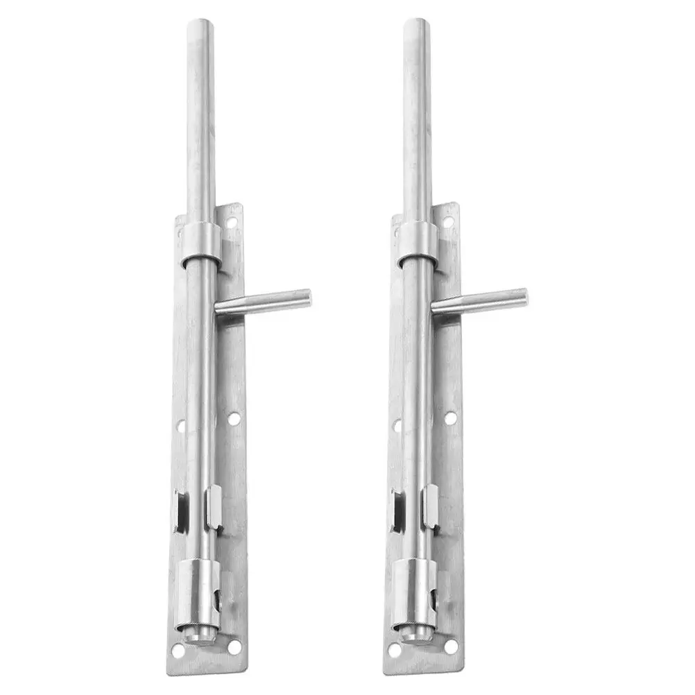 2Pcs Heavy Duty Slide Bolt Latch Stainless Steel Door Security Latch for Barn French Sliding Patio Doors Gate Drop Rod Cane Bolt