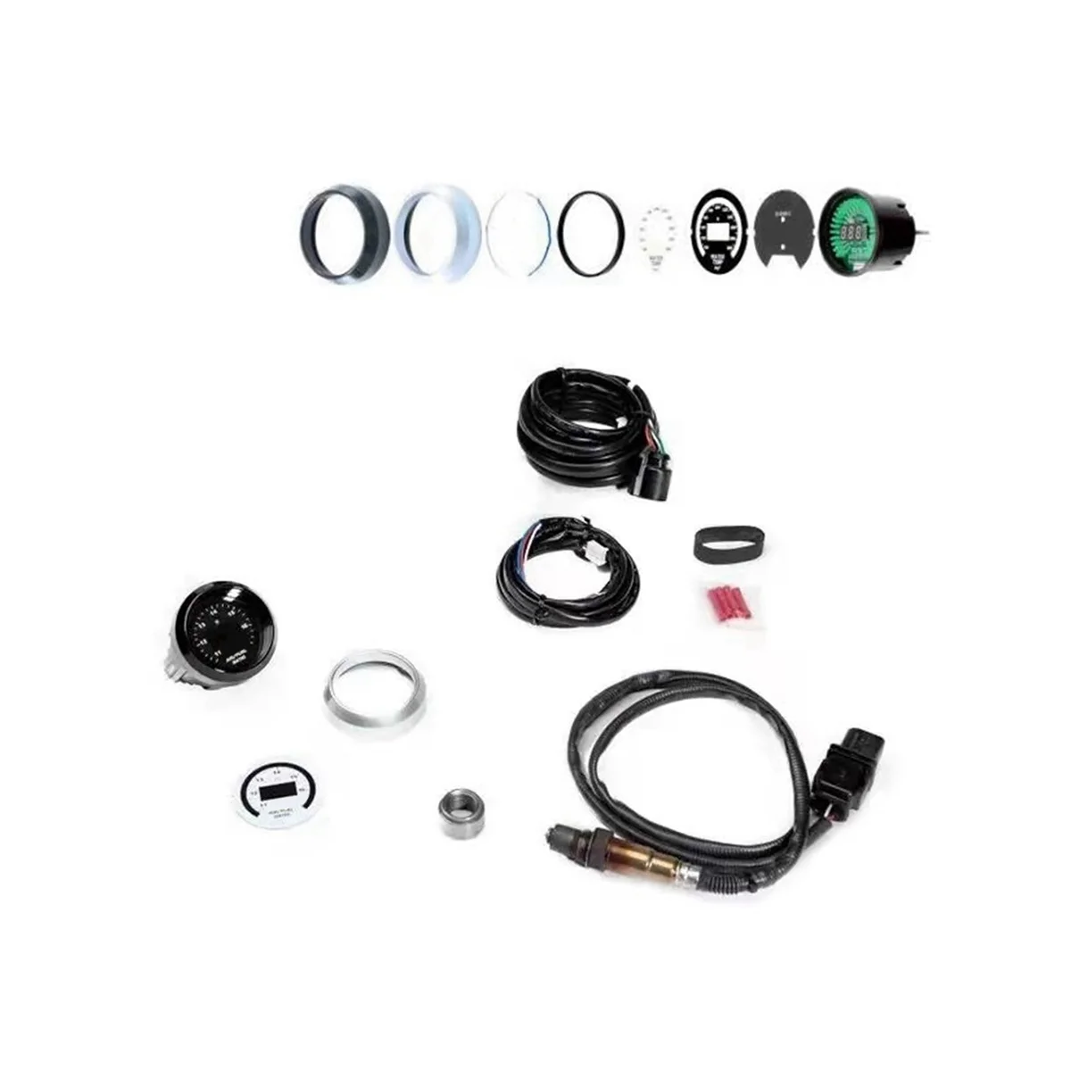 1Set Broadband Air/Fuel Ratio AFR Gauge Kit Oxygen Sensor 0258017025 Wideband Air/Fuel Ratio